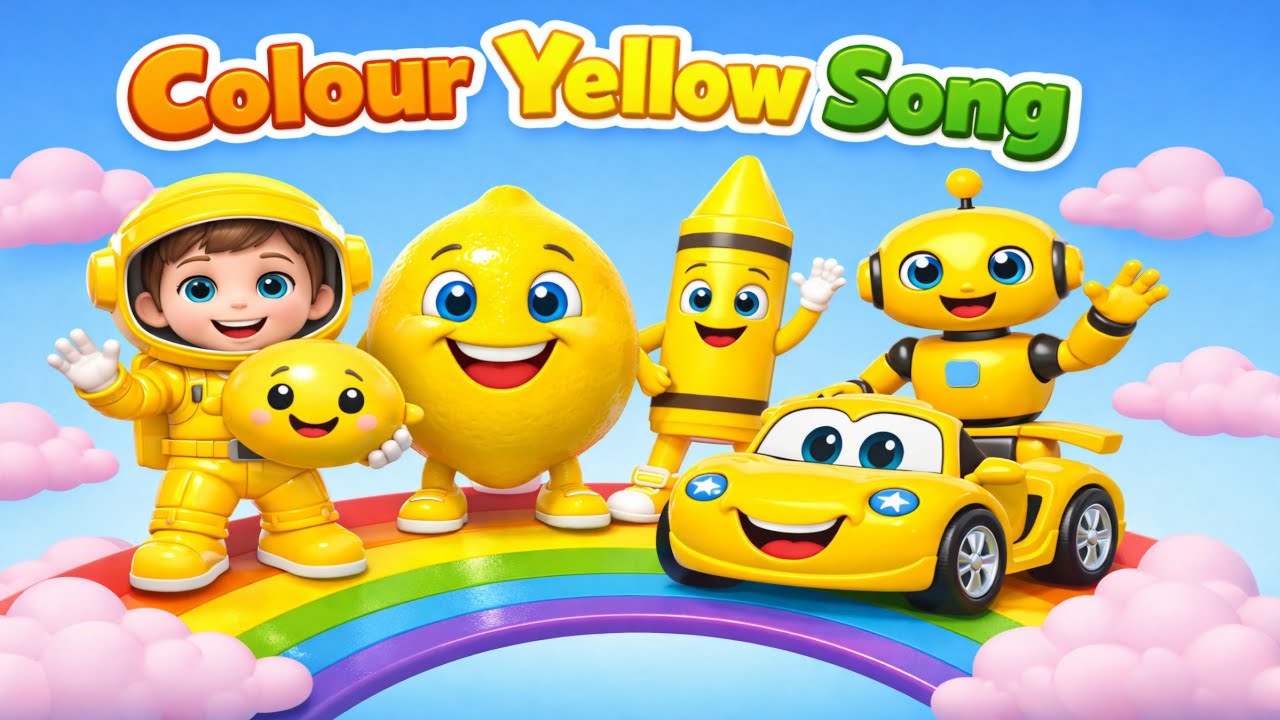 The Yellow Song|Learn Yellow With Fun|Happy Yellow Rhymes| @TwinBabiesTv#recommended #babysongs  