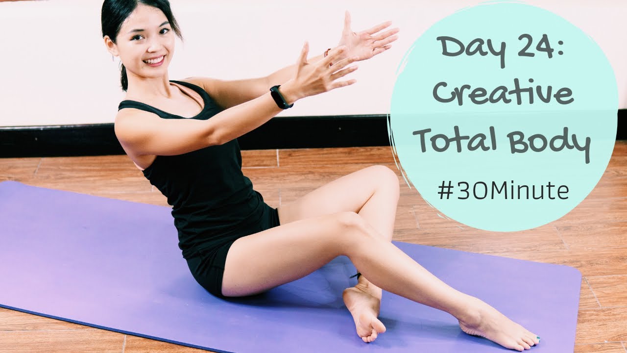 DAY 24: CREATIVE TOTAL BODY WORKOUT | #30Minute Pilates Challenge | Pilates With Hannah