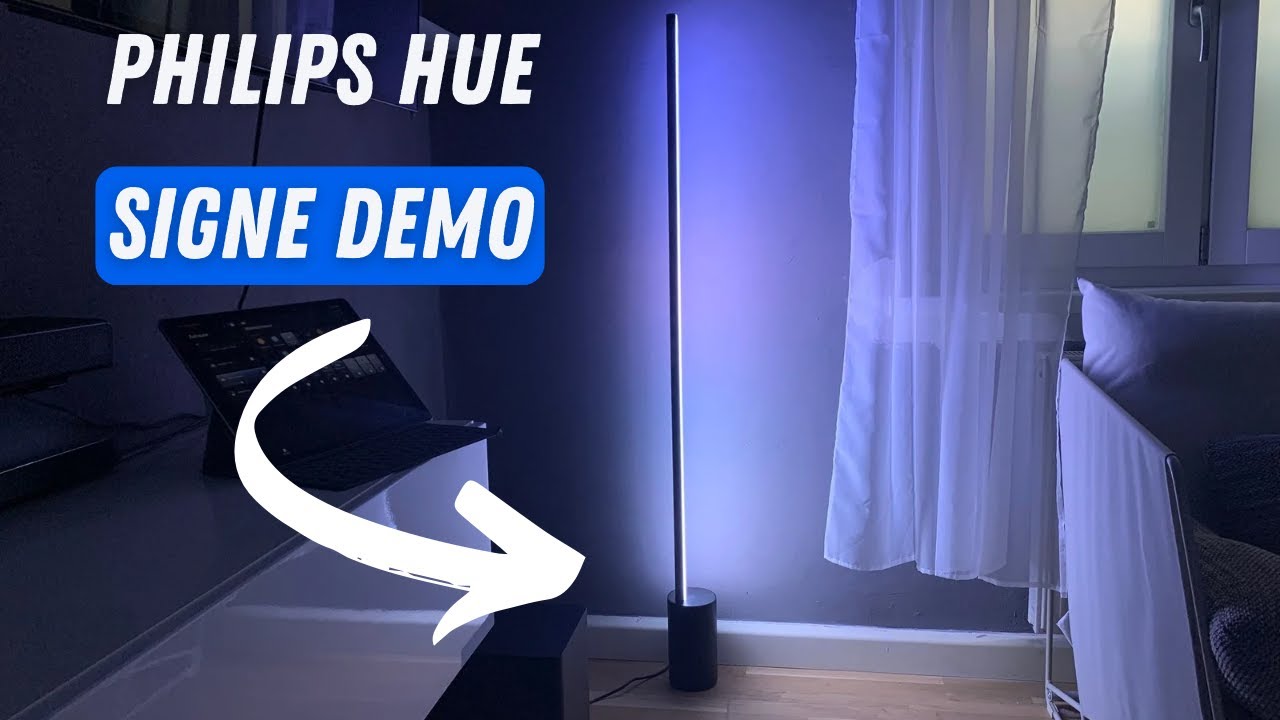 Philips Hue Gradient Signe Floor Lamp Short Review & Light Scene Demo!