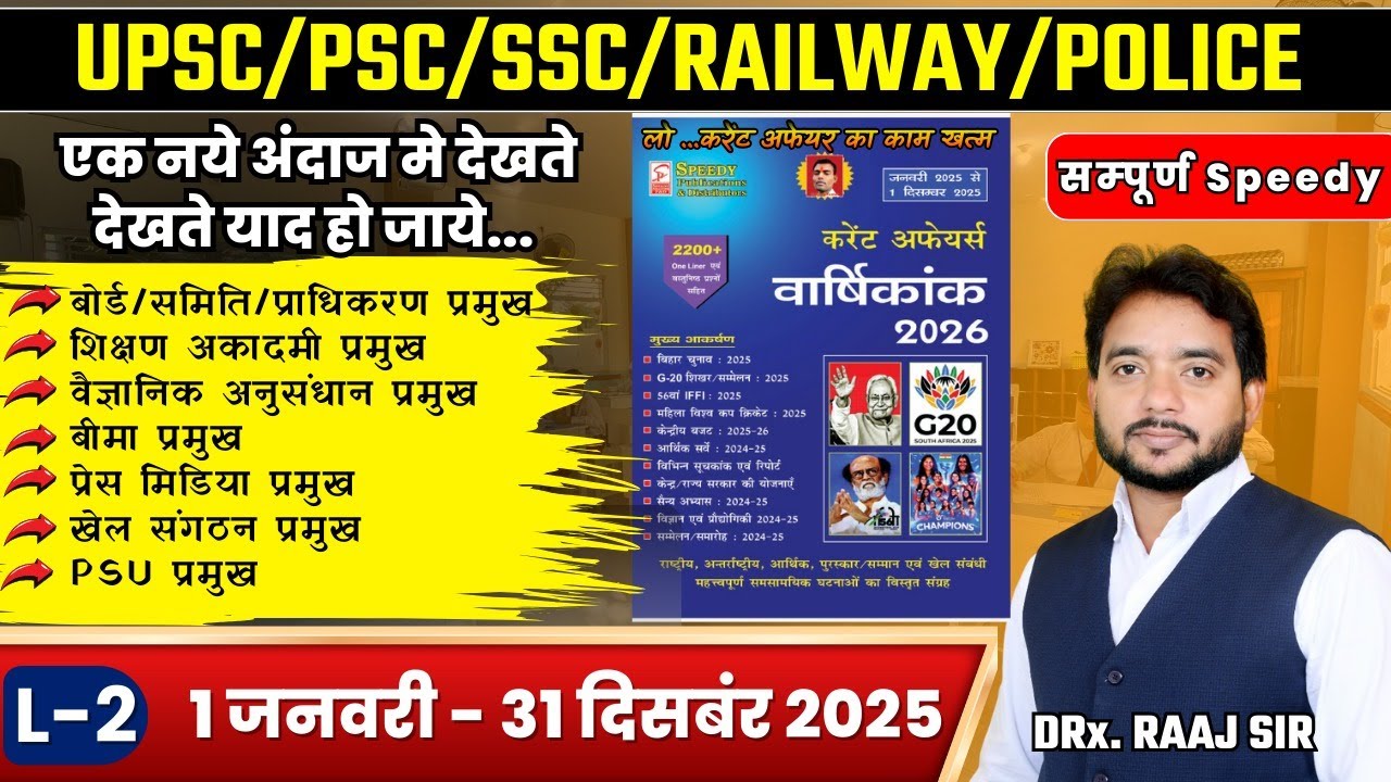 Current Affairs 2026 धमाकेदार तरीका | Speedy Book Complete Analysis | L-2