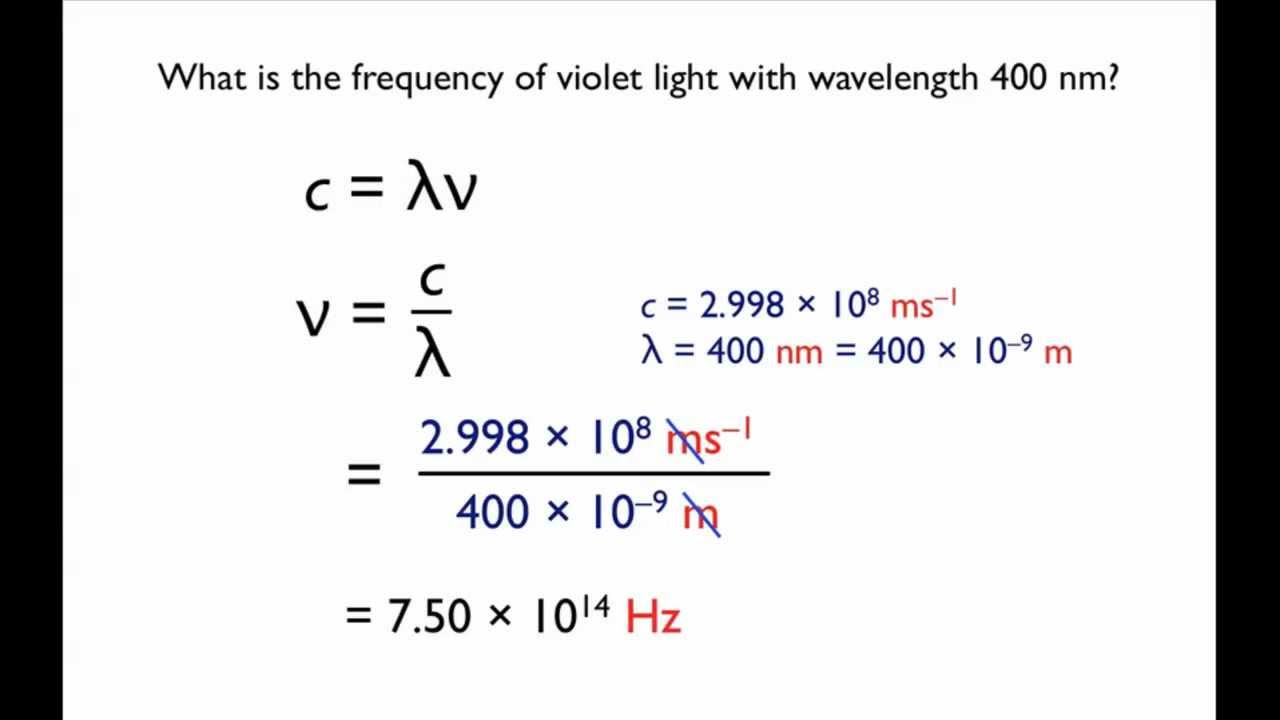 Relationship between wavelength and frequency