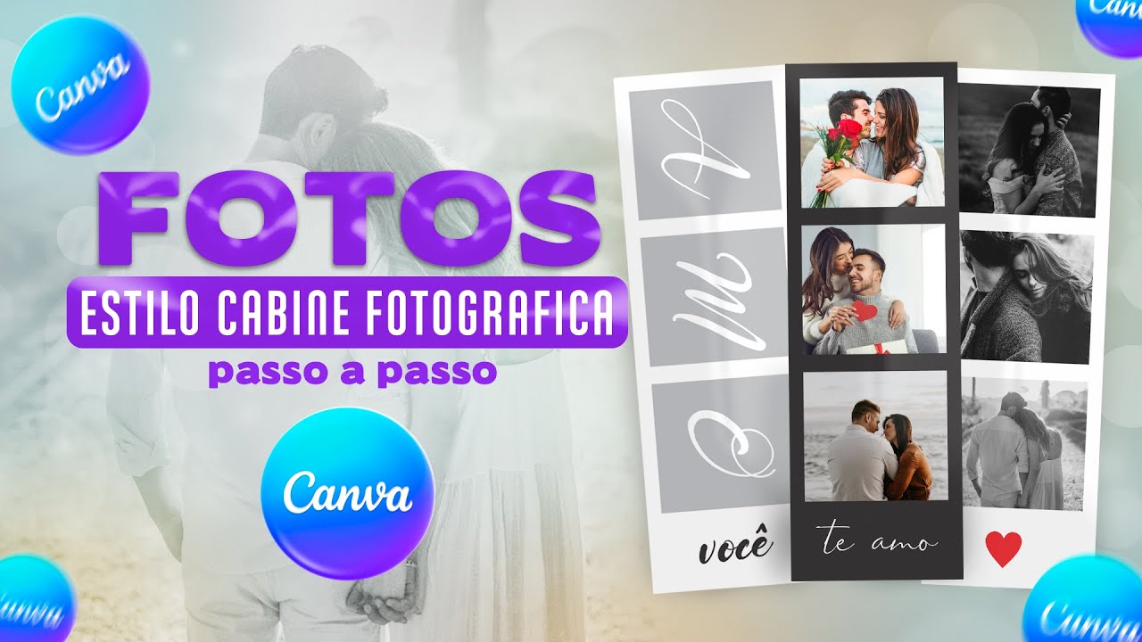 Como Fazer FOTOS Estilo Cabine Fotografica no Canva (passo a passo)