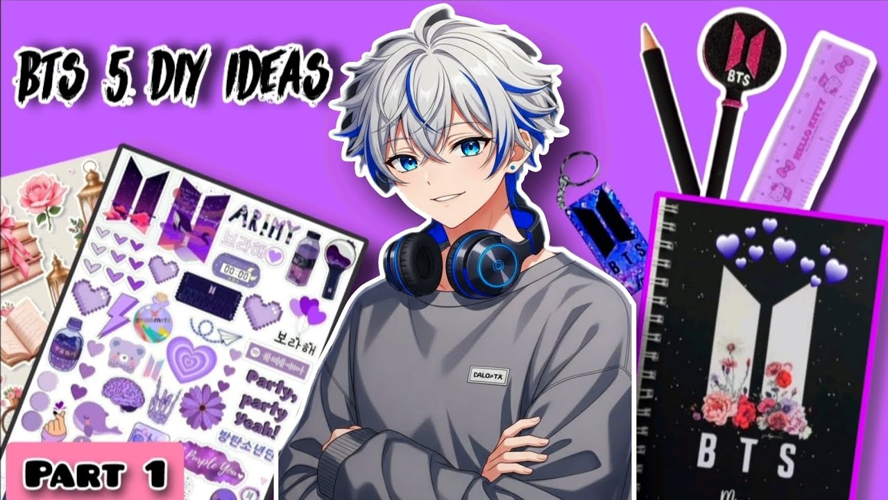 5 BTS DIY IDEAS 💡|| EASY BTS CRAFT IDEAS 💜 CRAFTING VIDEO 