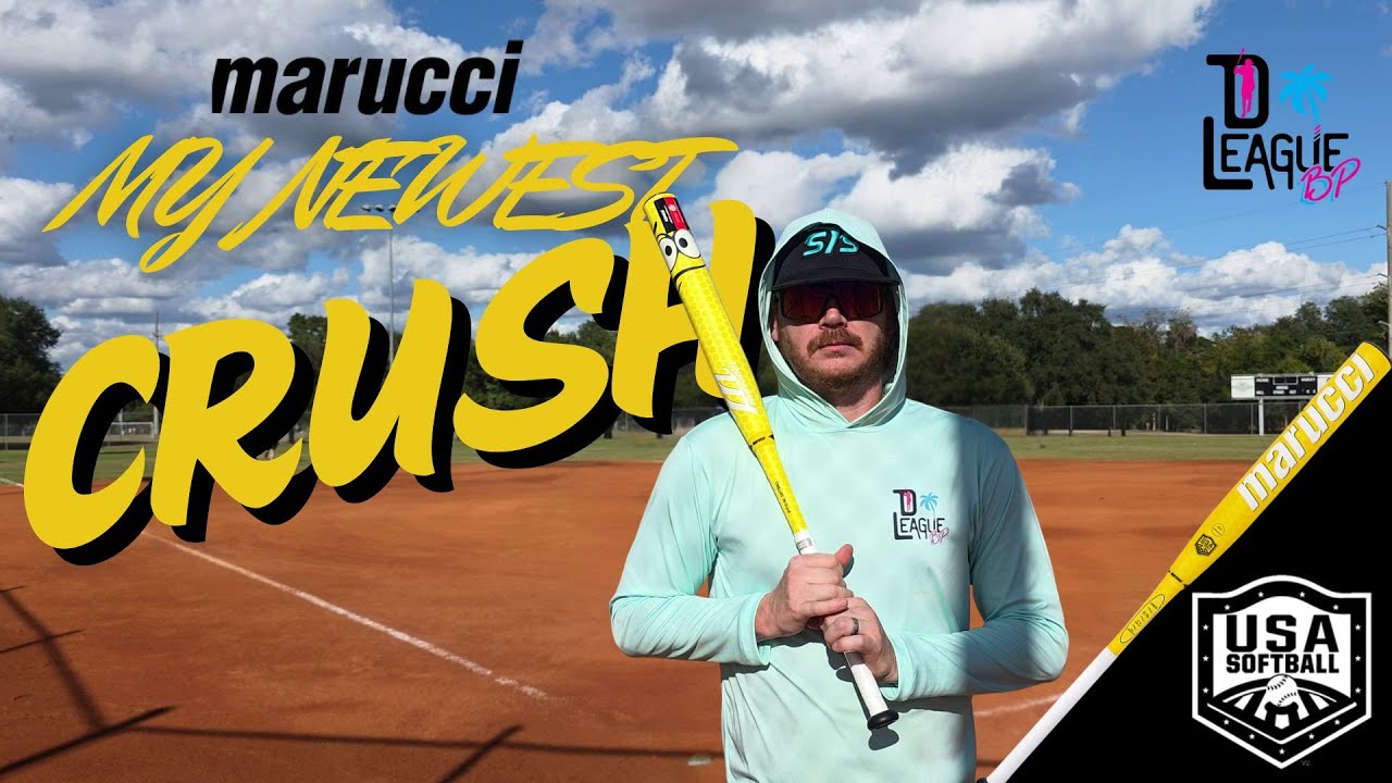 Размахиваем СОВЕРШЕННО НОВОЙ битой Marucci USA Candy Crush! Обзор софтбольной биты с медленной по...