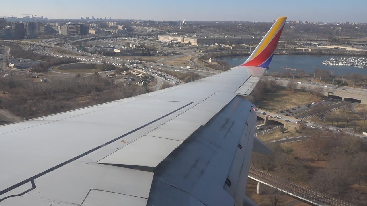 Southwest Airlines 2744 - CMH to DCA - Boeing 737-700 - Arrival (River Visual & Landing Runway 19)