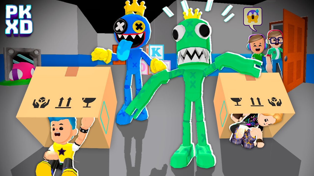 📦 Jogando RAINBOW FRIENDS no PK XD com os Filhos da Jaqueli