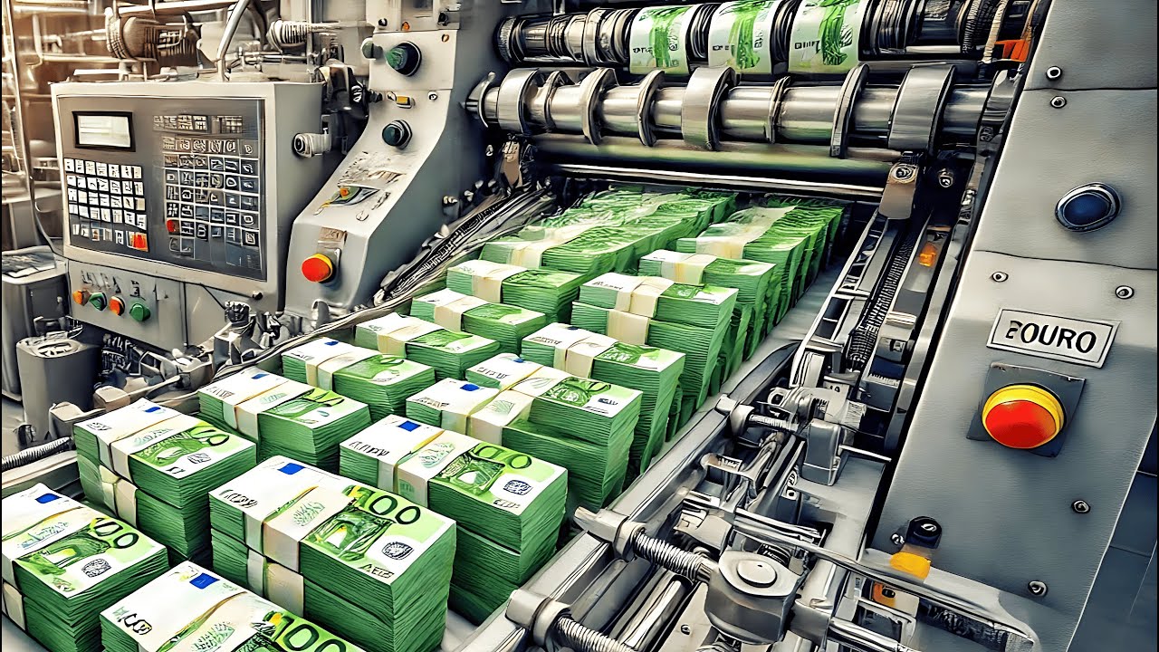 Comment les billets de banque euro sont fabriqués en usine | Money production Euro