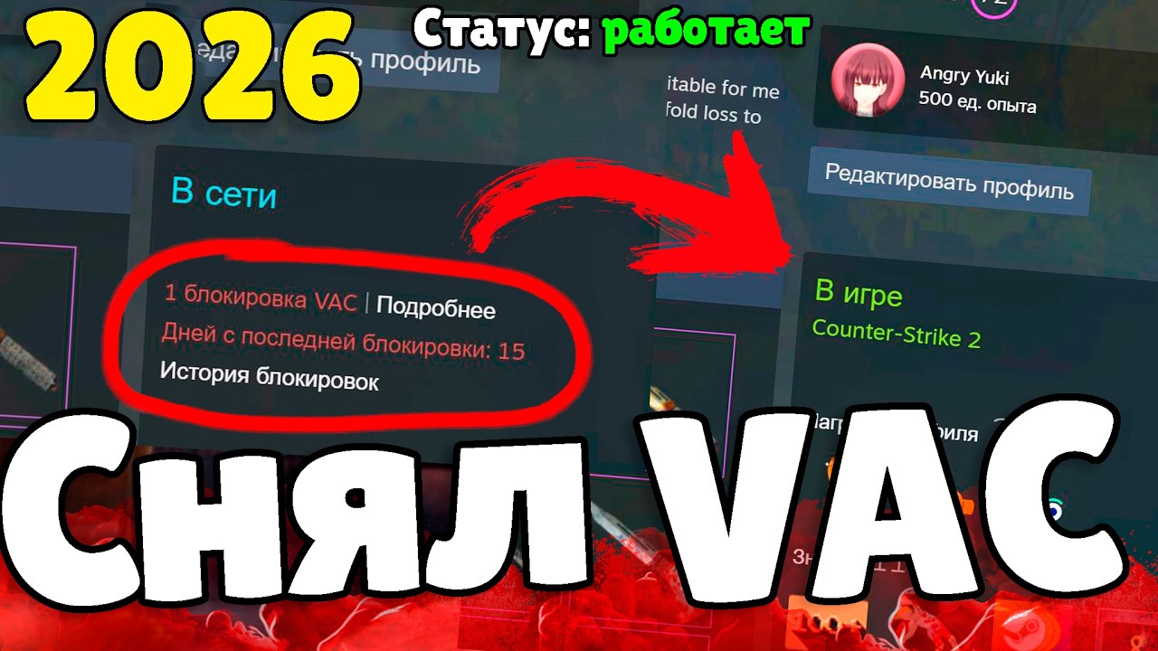 Снял ВАК бан! Как снять VAC бан? Способ 2026 год снять VAC бан CS2! Реально работает?! VAC CS2