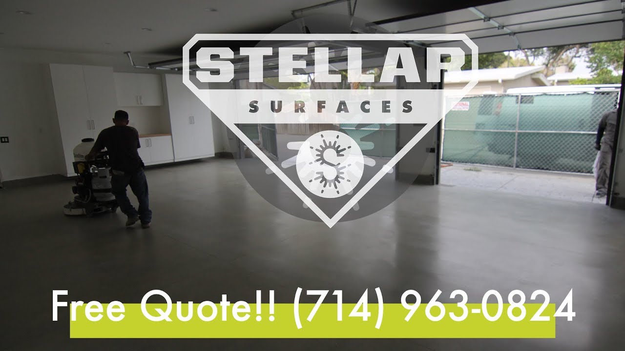 Polished Concrete Garage Floor - Costa Mesa