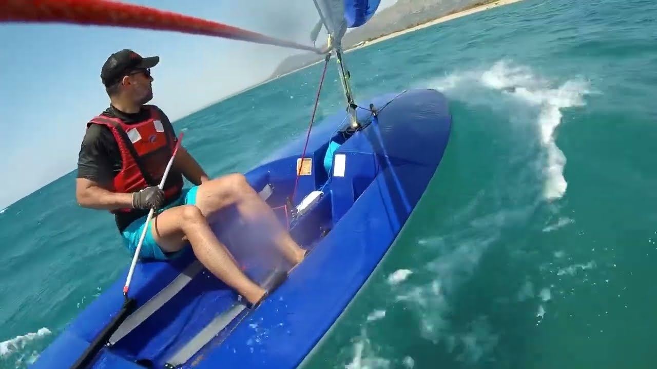 Sailing a Topper at Zacharo, Greece (summer of 2022)