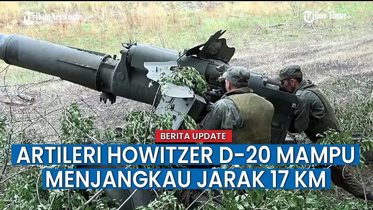 Meriam Howitzer Diluncurkan ke Posisi Batalyon Artileri Ukraina dari Jarak 17 Km