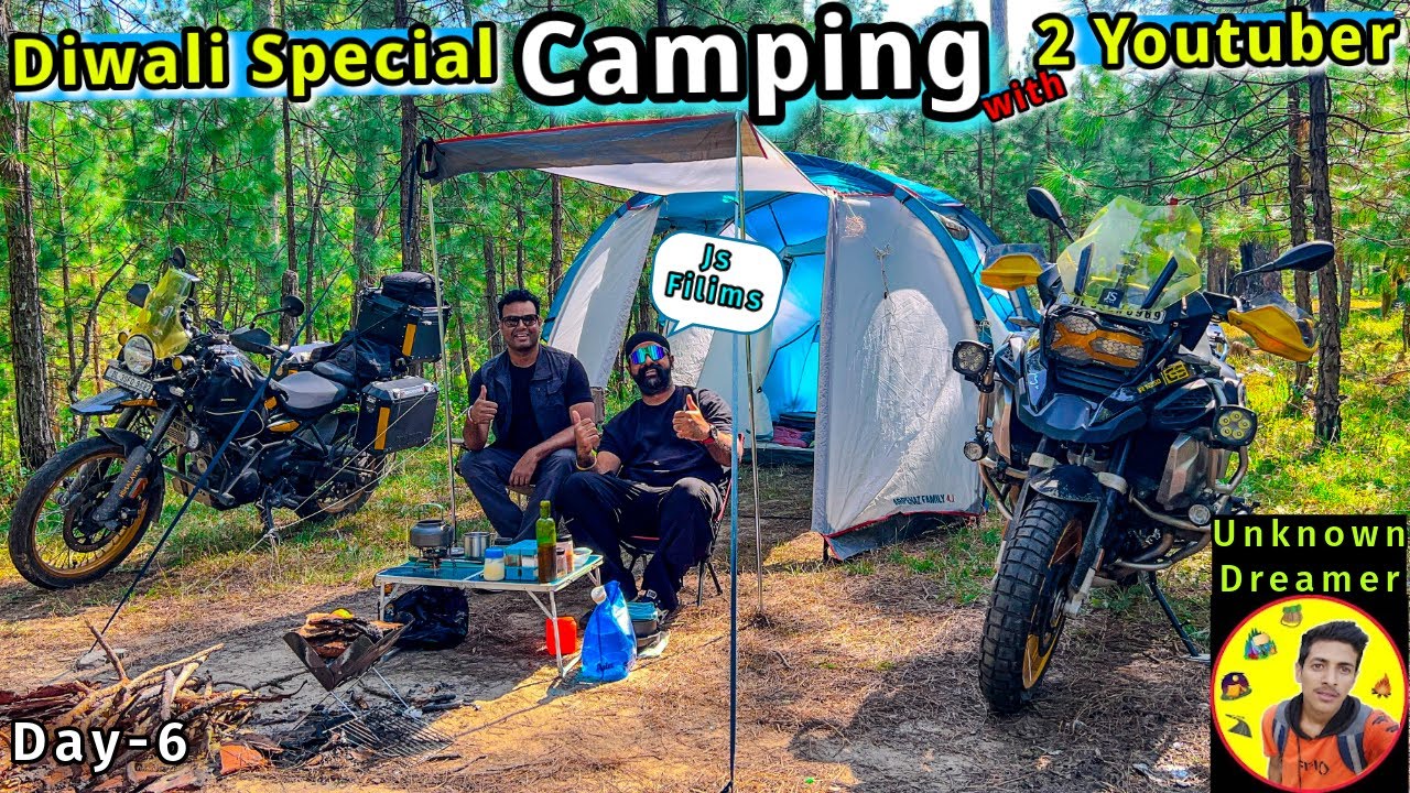Diwali Group Camping & Cooking in Uttarakhand Forest | Camping in India | #ridingwithpeace