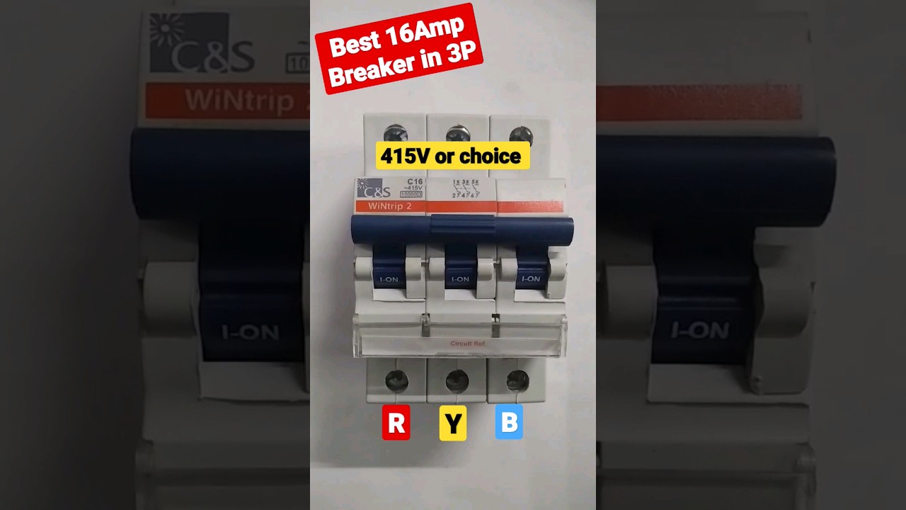 Best 16Amp MCB in 3Pole 415V AC  #full #testing #shorts👍&hearts;