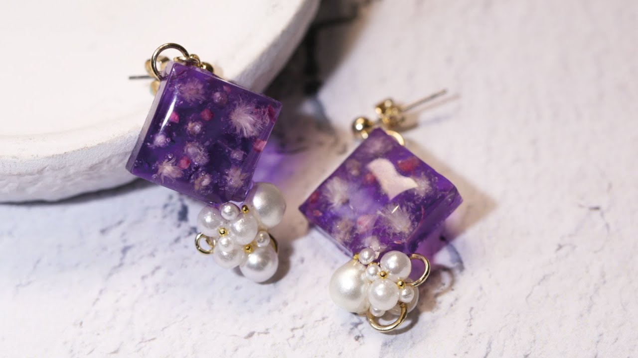 Nail Labo｜紫丁香珍珠耳環 ｜DIY工藝｜手作飾品｜NLT教學部｜滴膠應用｜不雕花｜珍珠｜造型設計｜PADICO｜教學