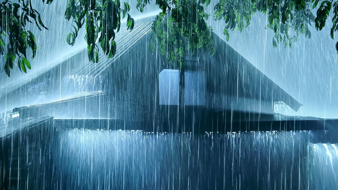 Fall Asleep in Under 3 Minutes with Heavy Rain on a Tin Roof & Distant Thunder in a Mystical Forest