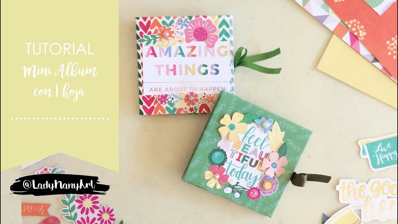Mini Album con una hoja de scrap