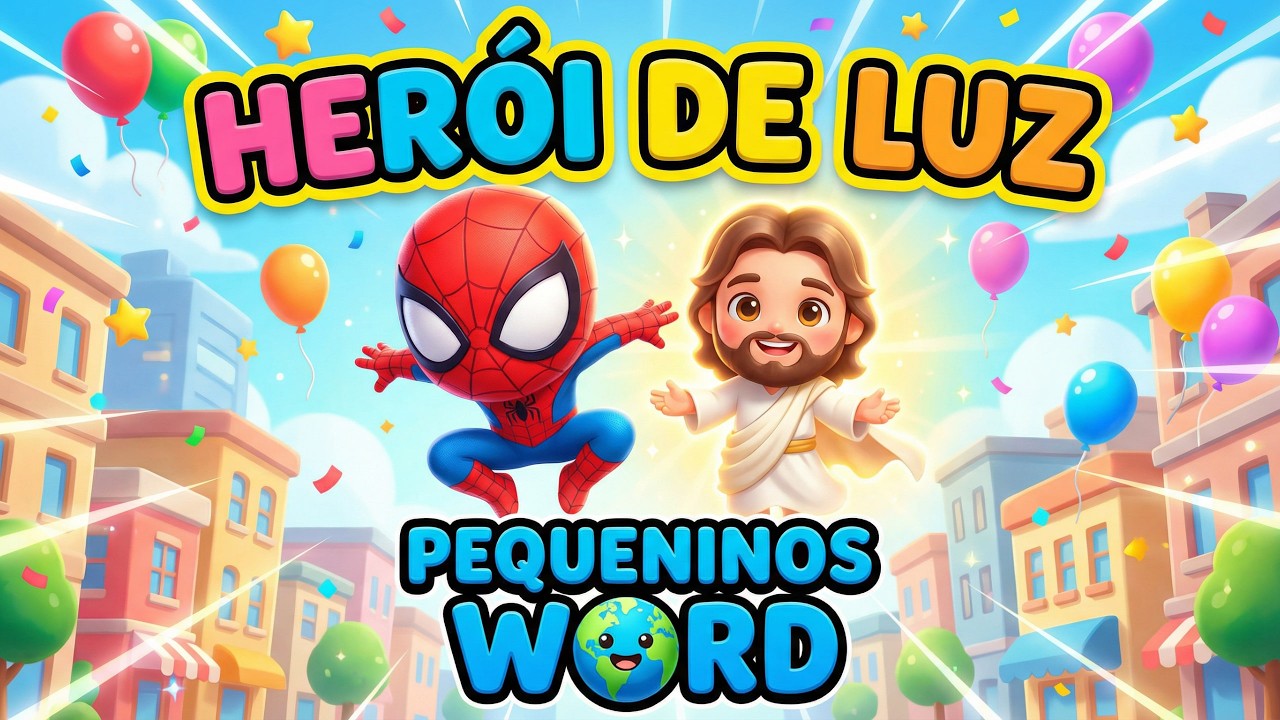 Homem-Aranha: Herói de Luz! 🕷️✨ | Música Infantil Cristã |  Pequeninos Word