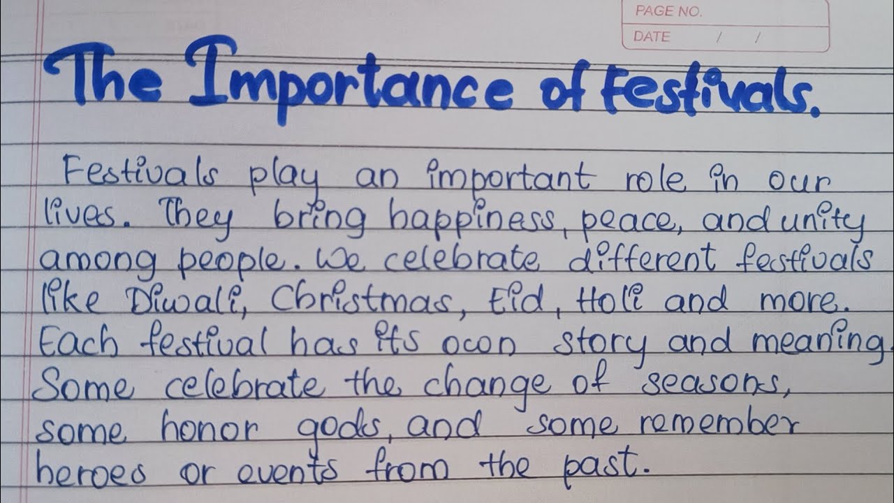 Writing Paragraph on The Importance of Festival// Festival importance #importanceoffestival
