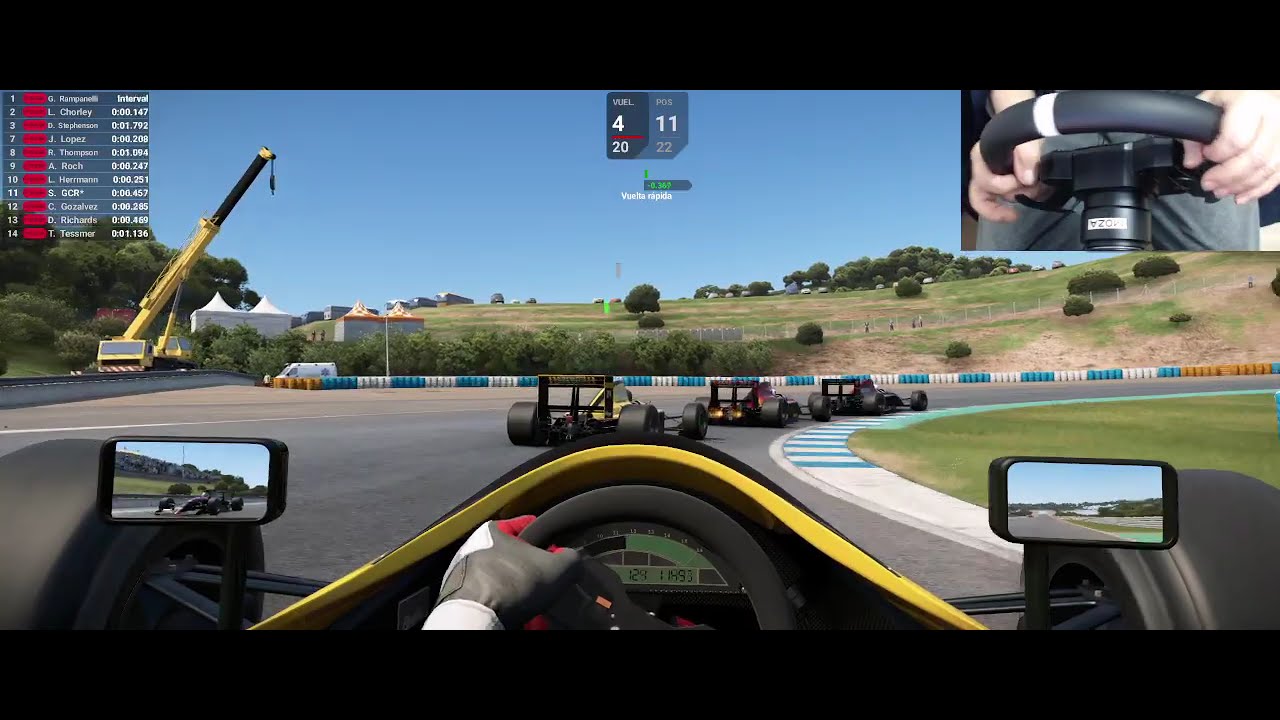 Automobilista 2 Formula Clasic 4 Jerez IA 105, ajustando vista realista. Controles y setup.