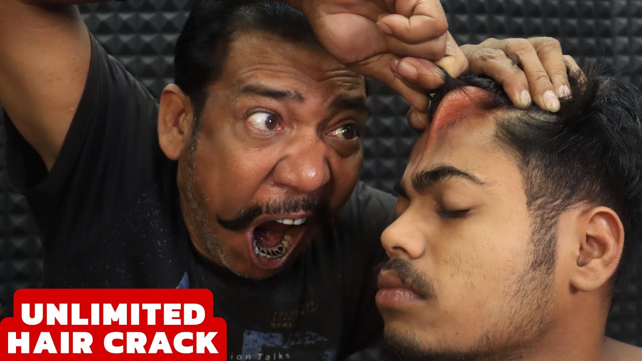 Unlimited Hair Cracking by Asim Barber | Head Massage & Neck Cracking | Tail Bone Cracking | ASMR