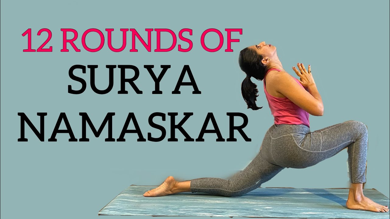 12 ROUNDS OF SURYANAMASKAR | 24 sun salutations ending with meditation and relaxation | @YogRiti