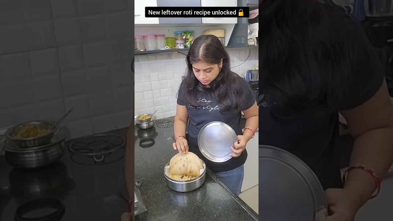 new leftover roti recipe unlocked 🔓 #shwetaajiojishorts #shorts #relatable #trending #youtubeshorts