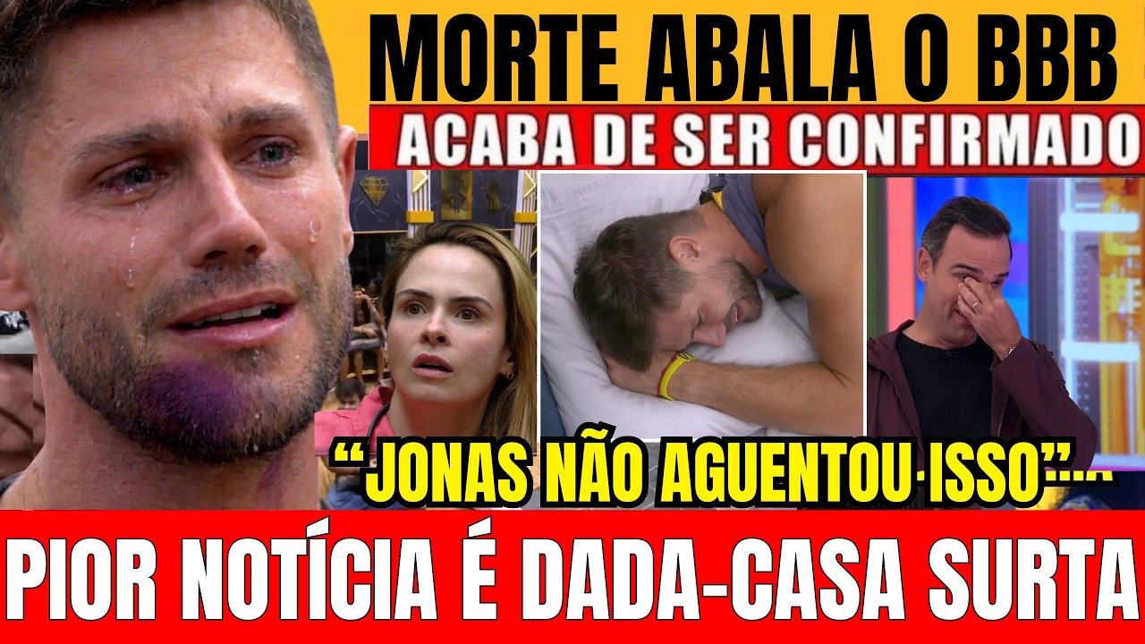 BBB26: MORTE TR&Aacute;GICA ABALA O BRASIL! TADEU FAZ E CHOCA P&Uacute;BLICO: 'INFELIZMENTE ELE...'
