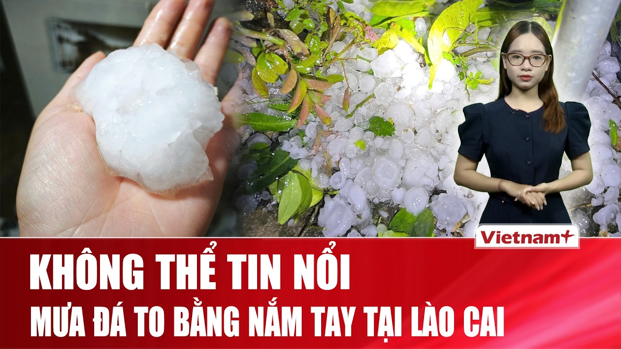 Mưa đ&aacute; dữ dội tr&uacute;t xuống L&agrave;o Cai, 