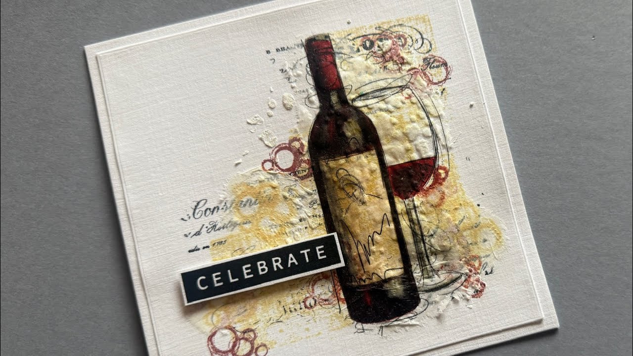 A beautiful card from a napkin