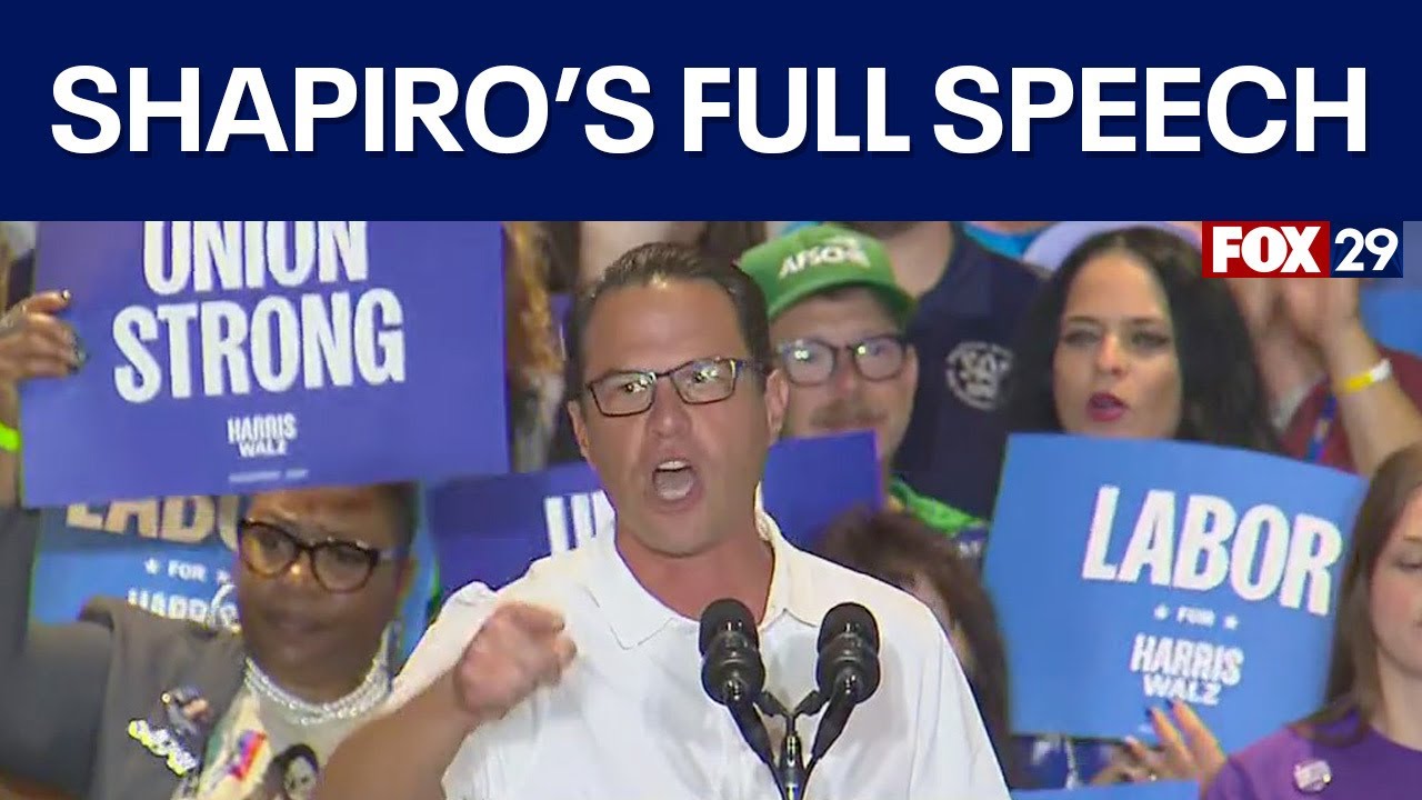 FULL SPEECH: Governor Josh Shapiro speaks at Biden-Harris joint Labor Day event