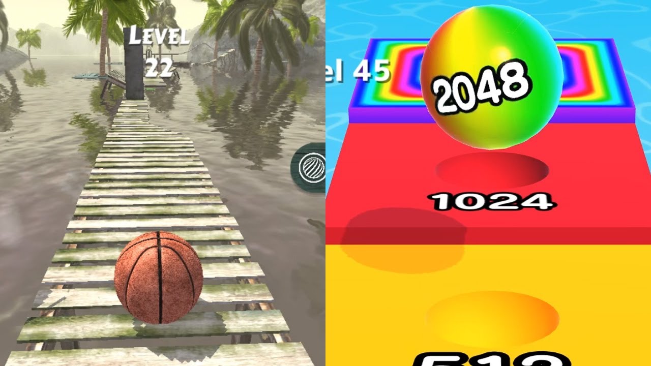 Rollance Adventure Balls VS Ball Run 2048 Gameplay Ep 1 - Which is Better???