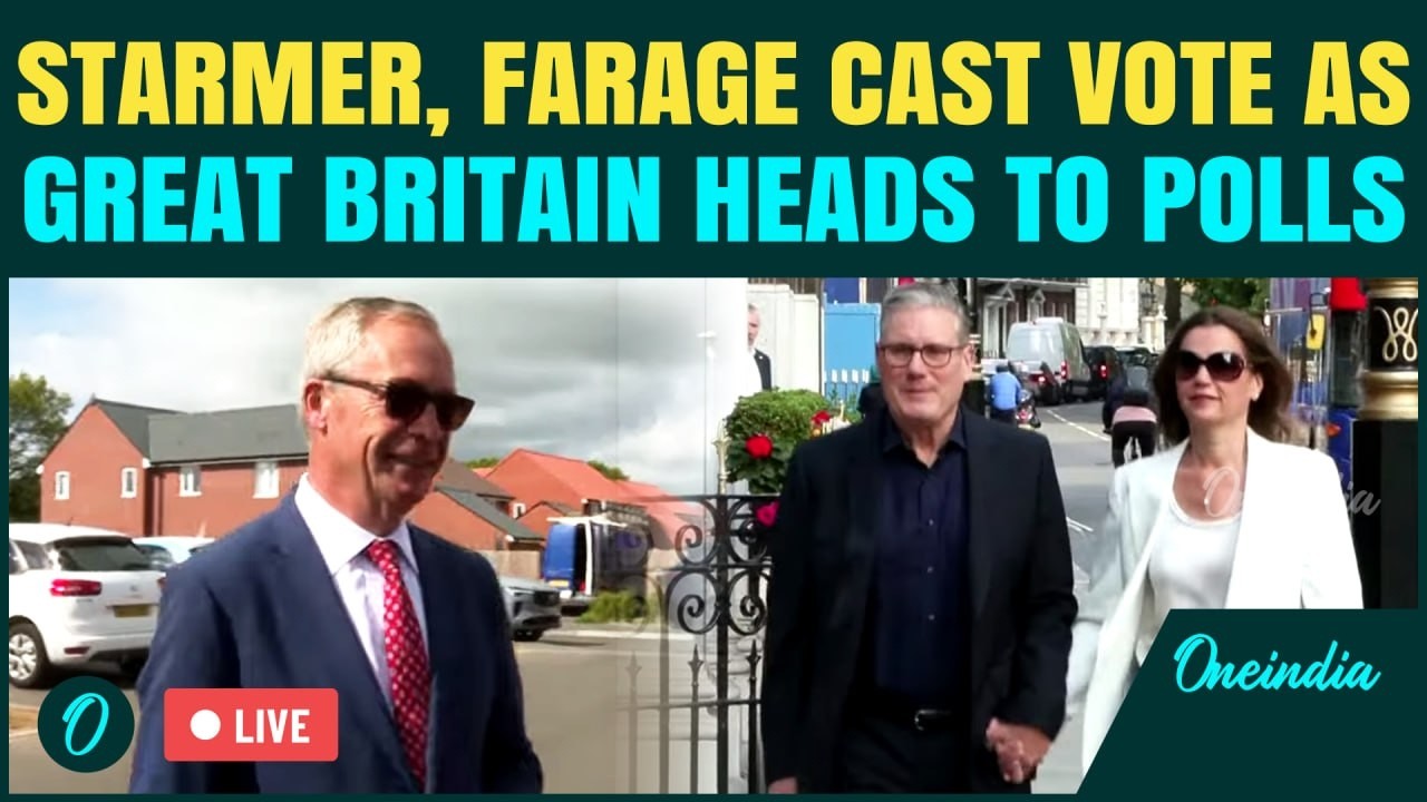 UK Elections LIVE: Starmer, Nigel Farage Cast Their Votes as England, Scotland & Wales Head to Polls