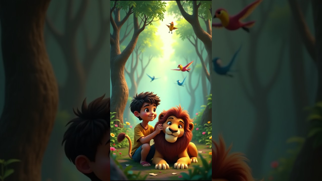The Jungle Rescue 🦁✨ | Lion Saves Little Boy | Bedtime Story for Children