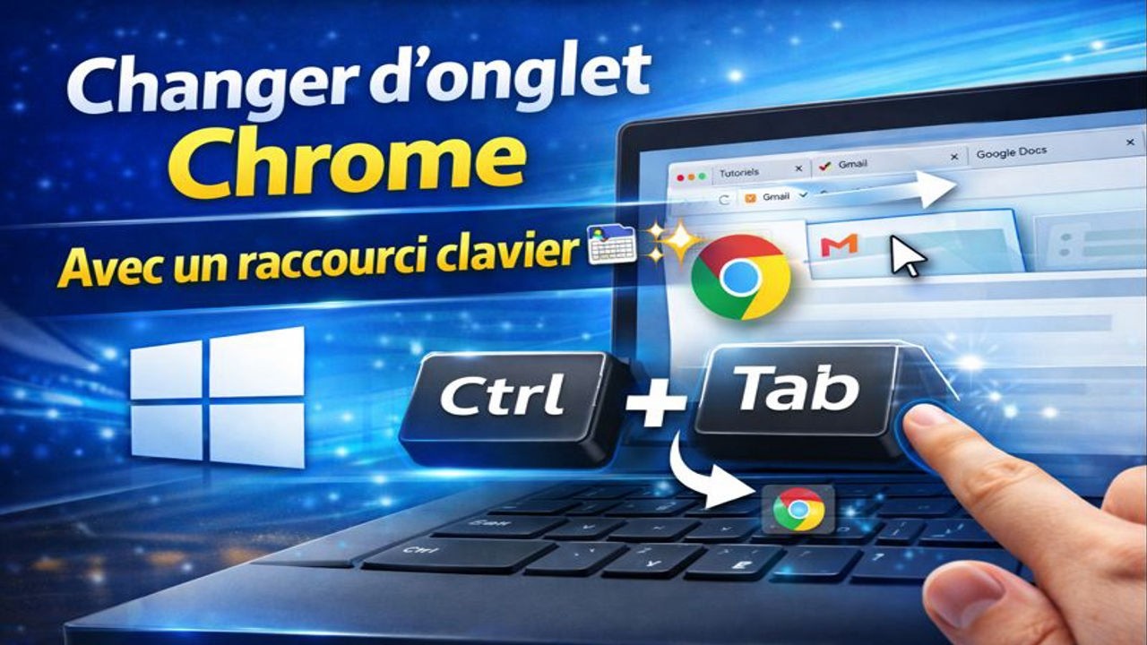 Raccourci clavier pour changer d’onglet sur Google Chrome ✅