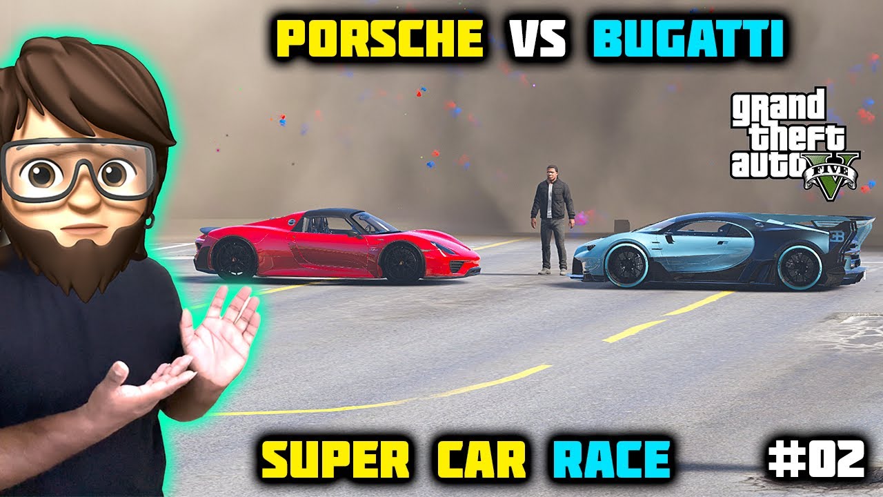 Porsche Vs Bugatti Super Car Race In GTA 5 | In Telugu | RTX TeluguPlay