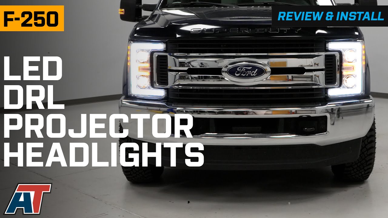 2017-2019 F-250 LED DRL Projector Headlights with Amber Corners Review & Install