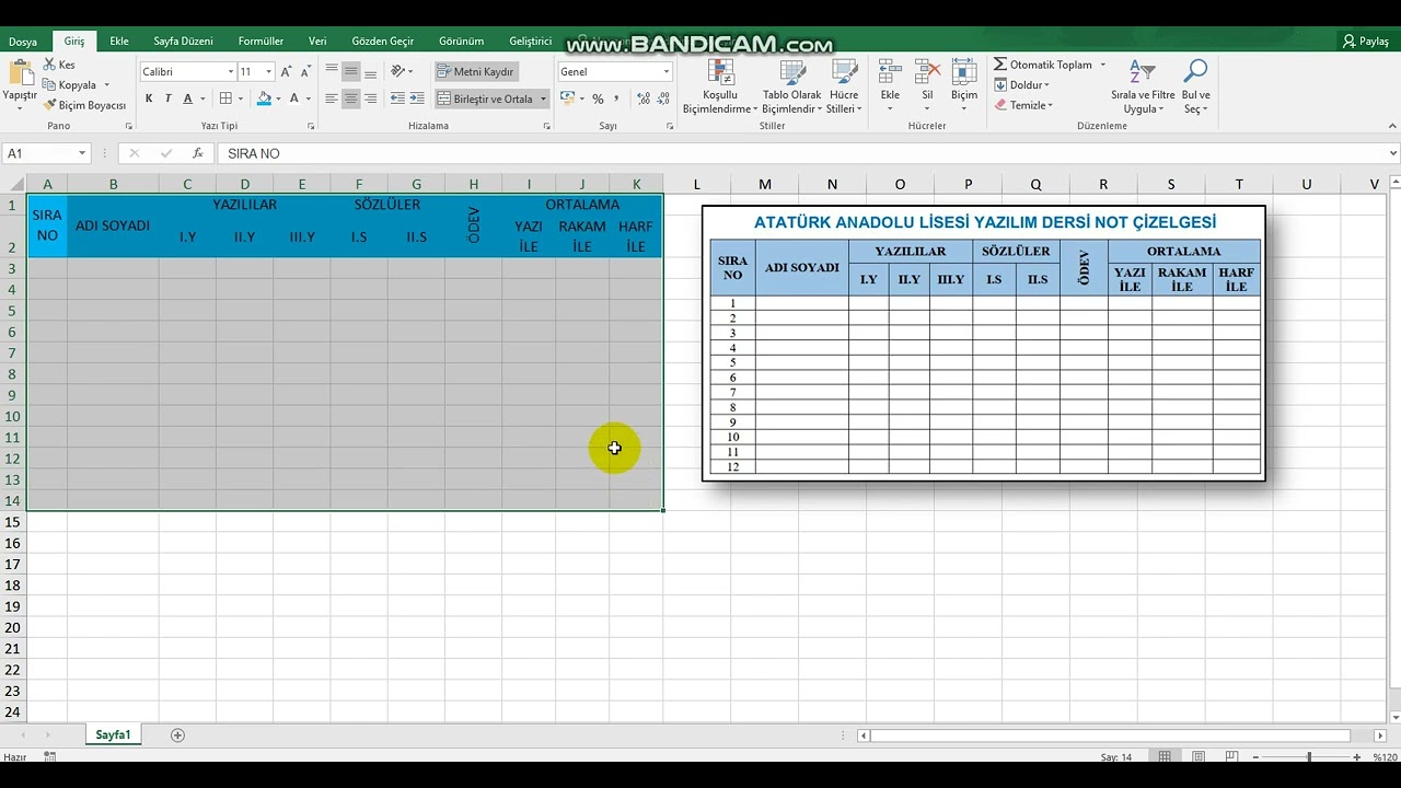 Excel'de tablo oluşturma-01