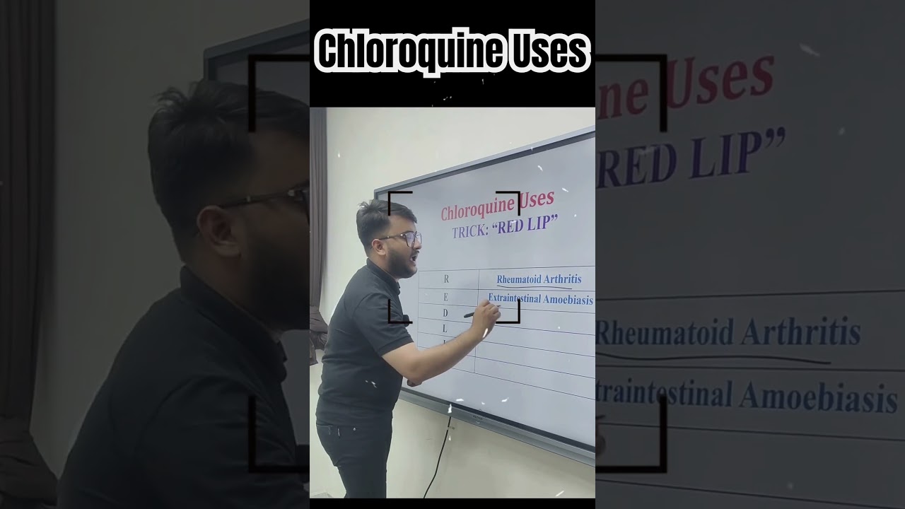 CHLOROQUINE USES | TRICK | D.PHARMA #dpharma #bteup #pharmacyindialive #exitexam2024 #pharmacyindia
