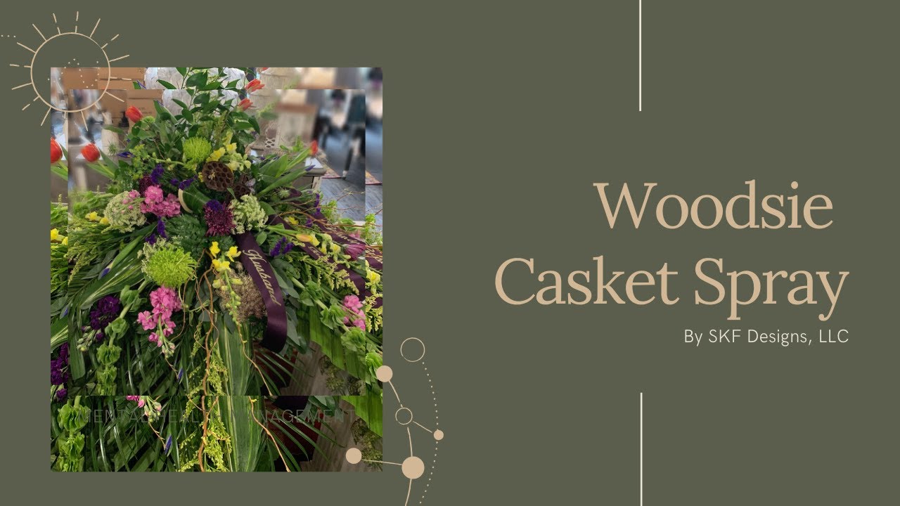 The making of a garden style casket spray.