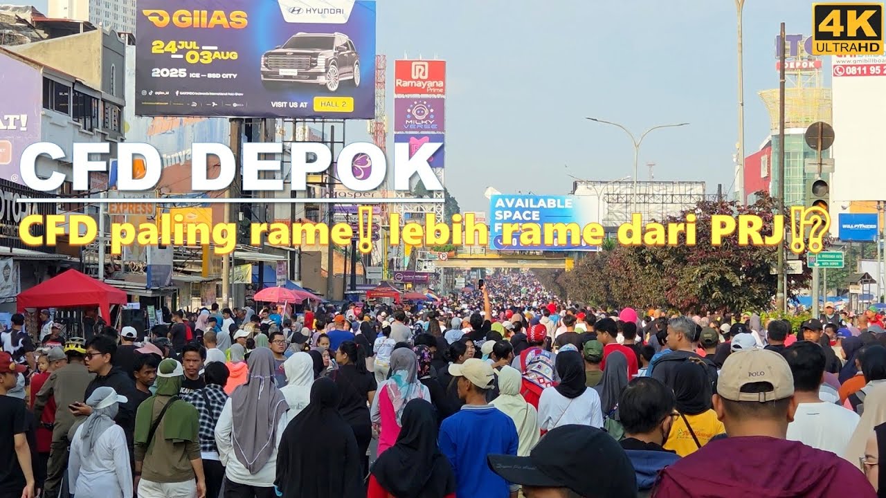 CFD DEPOK❗Car Free Day paling rame sejagad raya⁉️bahkan lebih rame dibanding PRJ Kemayoran #walking