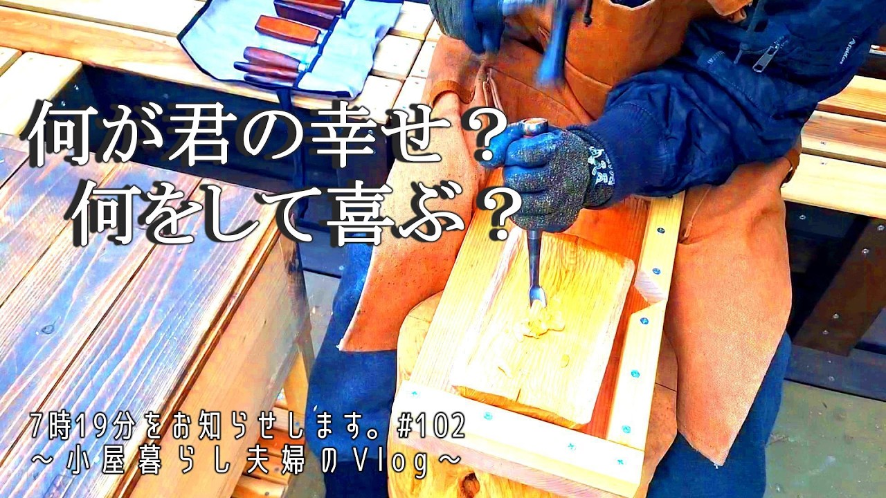 【小屋暮らし夫婦のVlog　Vol.102】家猫8時さんの近況/棚製作/トレイ製作/