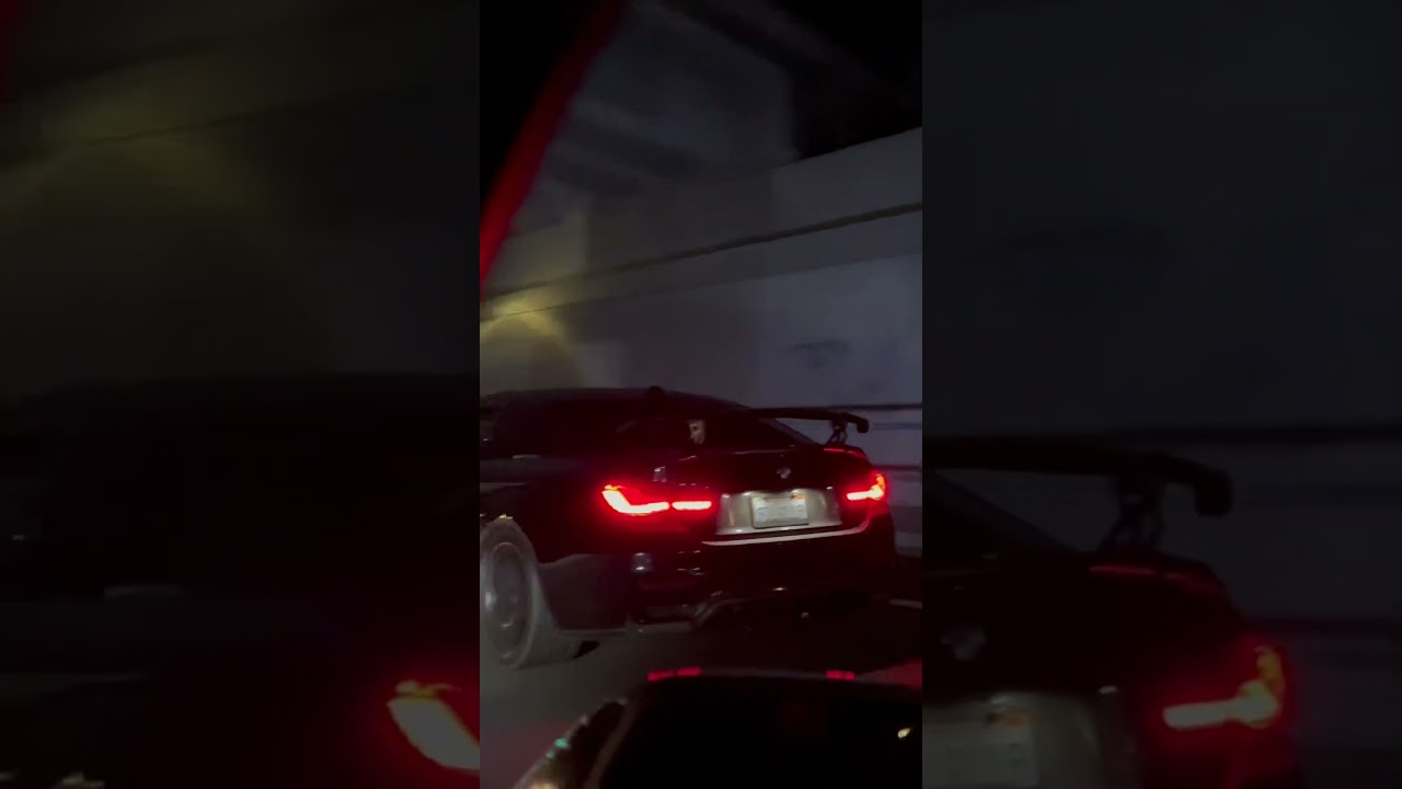 M4 DRIVER ARRESTED AFTER GUNSHOT TUNE (MASSIVE FLAMES) #bmw #flames #gunshot #cars