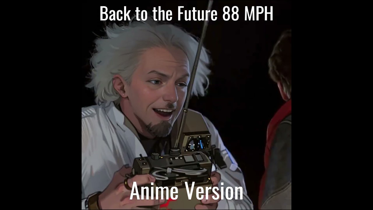 I Asked AI to Make Back to the Future 88 Miles Per Hour Scene into an Anime Version