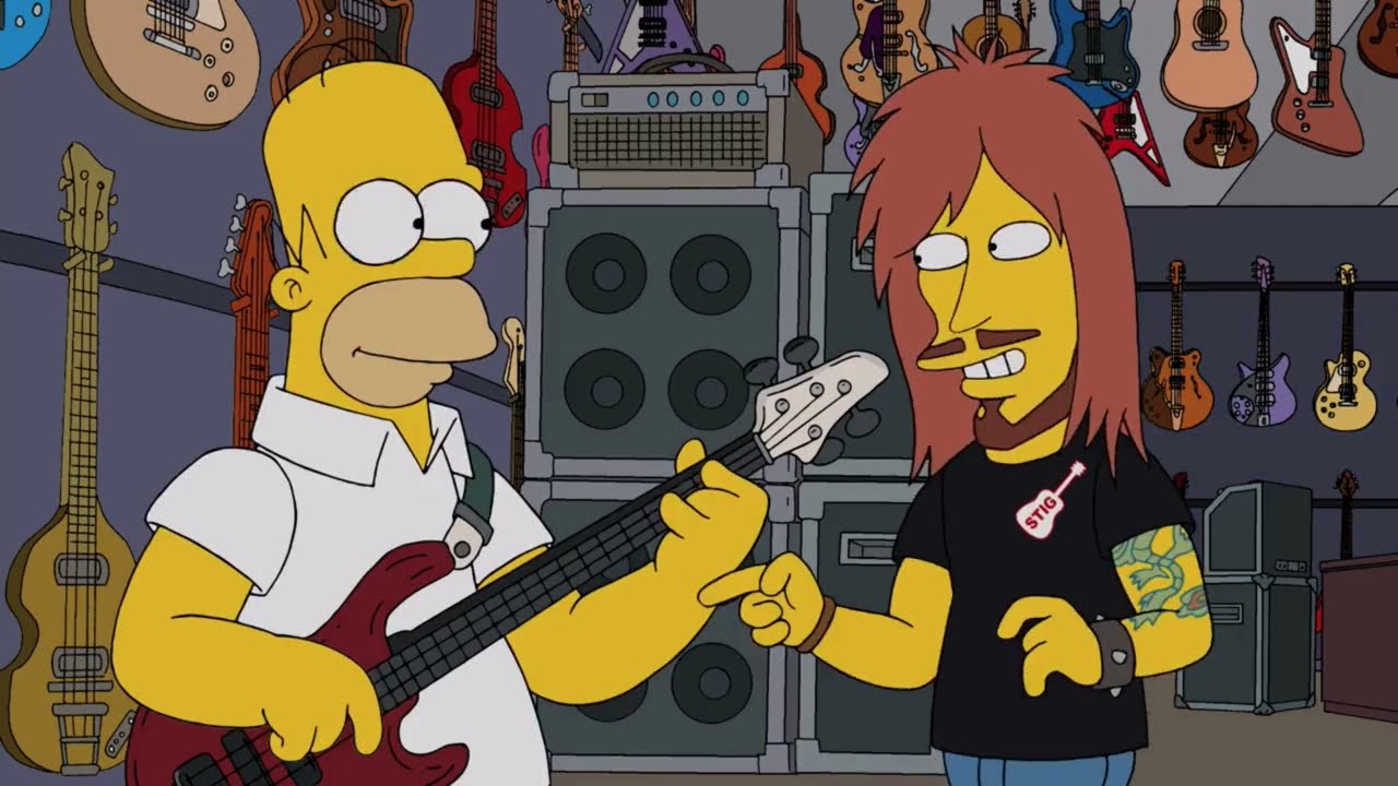 Гомер Симпсон играет на бас-гитаре 🎸