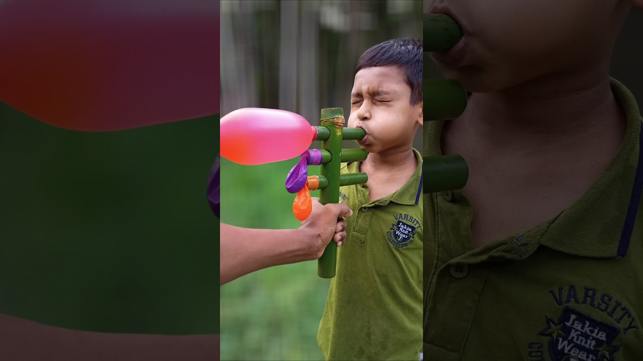 Creative Bamboo DIY with Balloons | Colorful Eco Toy Idea
