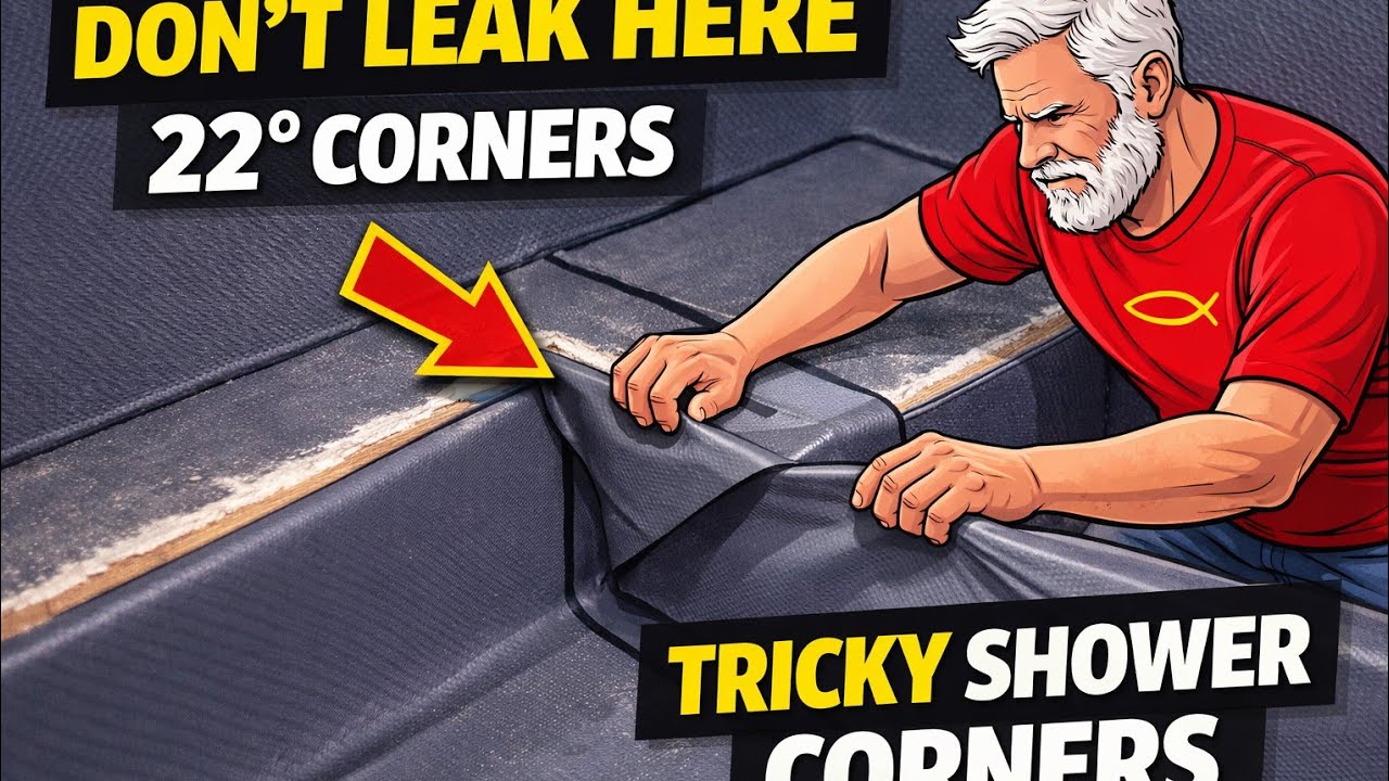 How to Install a Rubber Shower Pan Liner (22° Corners Explained Step-by-Step) By A Tile Contractor