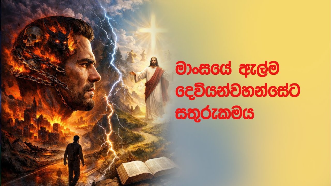 Romans 8:7 මාංසයේ ඇල්ම දෙවියන්වහන්සේට සතුරුකමය #voiceofyesus  #bible #prayer #jesus