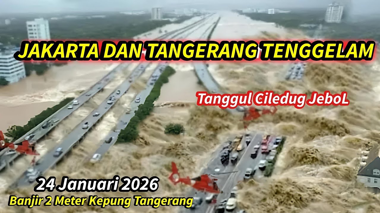 JAKARTA TANGERANG TENGGELAM 24/1/2026! TANGGUL CILEDUG JEBOL! BANJIR 2 METER KEPUNG TANGERANG 2026