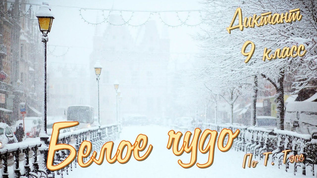 Диктант по русскому языку с проверкой! 9 класс. Белое чудо #диктант9класс #диктант