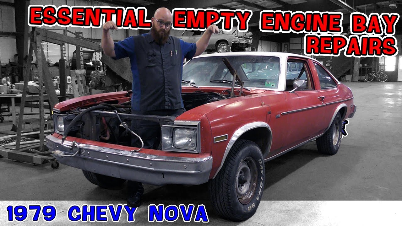 Engine Swapping? HOOVIE helps the CAR WIZARD share what to do in an empty engine bay on a '79 Nova